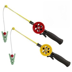 Kinder angel Krebs angel, 2-teiliges Spielzeug für Kinder, 34 cm Angelrute mit Krebs und Krabben Rute, kindersicheres Angeln für Garnelen und Krabben, Geschenkidee für Kinder