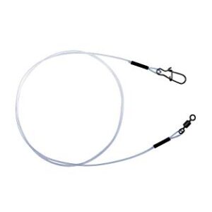 Petri's Catch 5er Set - Fluorocarbon Vorfächer mit Karabiner für Hecht, 25cm, 20kg, 0,8mm - Angelnutzzeug