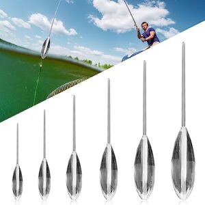 Forellenangeln, Riisoyu Fishing Sbirolino Set, 6 Stück langsam sinkende Schwimmer, ideal für das Forellenangeln