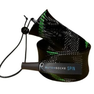 Rutensocke Spin XL 2-Teiler, Rutenschutz für Spinnruten bis 3,0m mit Premium Rutenband