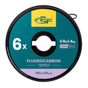 SF Transparentes Fluorocarbon Tippet Material für Fliegenfischer, 1 Stück, #6