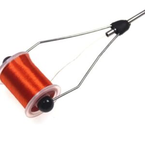 Schwarzes Spulenwerkzeug mit Keramikspitze für das Fliegenbinden, ideal für Anfänger und erfahrene Angler, universelle Kompatibilität mit verschiedenen Fadenstärken, ergonomisches und leichtes Design