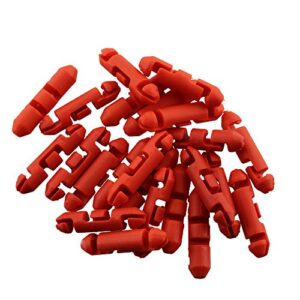 Auto-Stopperperlen für geflochtene Schnur, 24 Stück, Rot/Ausflug, einfarbig