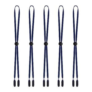 Verstellbare Hutgurt-Clips für Mützen, Kinnschnur für Golf, Angeln, Bootfahren, blauer Farbton, 1-8 cm Länge