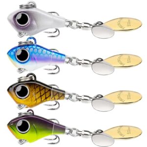 TRUSCEND Wide Search Cover Vibe Tail Spinner, ein Angelschwimmer mit Vibration und Schwimmen, ideal für das Fangen von Forellen, Barschen und anderen Raubfischen.