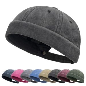 Stilvolle und bequeme Tiakay Docker-Cap Herren-Seemannsmütze in Schwarz für Outdoor-Aktivitäten wie Angeln, Wandern und mehr