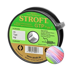 Hochwertige WAKU Stroft Schnur GTP Typ E geflochtener Multicolor-Schnur mit 150 Metern Länge und 19,00 kg Gewicht