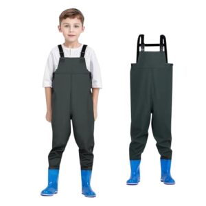 Wasserdichte Kinderwathose mit Stiefeln, anglerhose für Kinder jungen Mädchen, wassertoleranz system