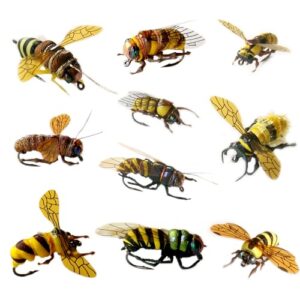 YAZHIDA Fliegen-Set mit 12 Trockenfliegen, Nadelspitze und Edelstahlhaken für Forellen-, Barsch- oder Panfischangel