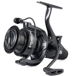 Spinn-Angelrolle mit 6+1 BB Smooth Drag System für Karpfen, Grob- und Posenangeln, 15 kg Max Drag