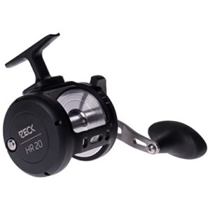 Ergonomische Angelrolle mit hohem Qualitätsstandard, spezielle Auslegefunktion und laute Ratsche. Perfekt für die Verwendung im Wasser.