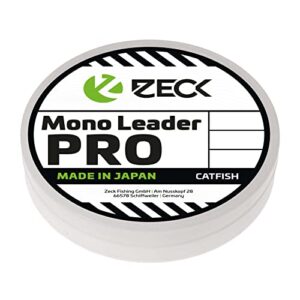 Zeck Mono Leader Pro 1.05mm 68kg 20m monofiles Vorfach für den Welsangler - hochwertiges Produkt aus Japan mit abriebfester Oberfläche und Tragkraft von 68 kg