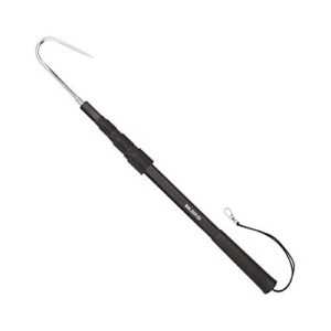 Balzer Tele-Gaff Gaffhaken zum Meeresangeln, hochwertiger Gaffhaken für Meeressportfischen mit langen teleskopierbaren Stange und Trageclip