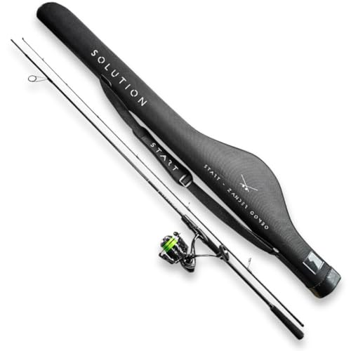 Angelset mit Spinnrute und Rolle für Einsteiger und Profis, ideal für Zander-Fang in Flüssen oder Stillgewässern, hochwertige Qualität und Komfort