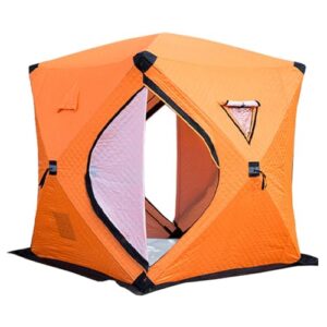 Isolierter Pop-Up-Eisfisch-Unterstand mit Tragetasche für Winterangeln, robuste Konstruktion aus isoliertem Oxford-Gewebe, ideal für Gruppenausflüge wie Angeln, Camping oder Wandern