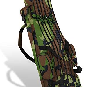 XXL-Angel-Tasche mit Futteral in 190cm oder 210cm Länge, Platz für bis zu 6 montierte Angelruten, wasserabweisendes und widerstandsfähiges Material, stabile Doppelreißverschlüsse