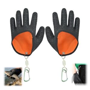 Wasserdichte Angelhandschuhe mit 2 Haken - perfekt für Hecht, Zander und Wels Angel - Anti-Cut Fishing Gloves