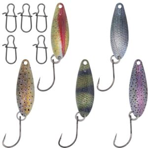 Professionelles Angler-Set für den Erfolg bei der Forellenjagd - Paradox Fishing Forellen Spoon Sets Spoons 2,0g mit Snaps I Forellenköder Set zum Forellen Angeln Blinker Spoon Forelle