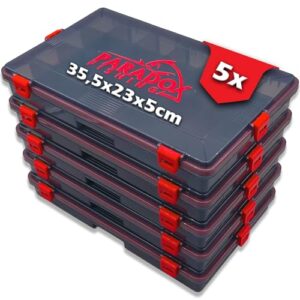 Wasserdichte Köderboxen für Angeln - 5x Box L 35,5x23x5cm