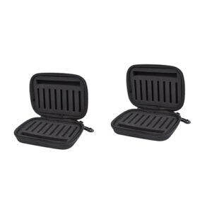 POPETPOP 2-Stücke Haken-Tasche mit Paillettenbesatz für Angler, schwarze Tragtasche