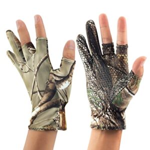 Qualy Qualy Angelhandschuhe, Jagdhandschuhe, Tarnhandschuhe, Geschenk für Angler, Handschuhe zum Angeln, Jagd und Fotografieren