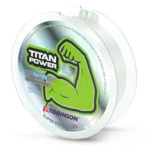 Monofile Angelschnur von ROBINSON - Nylon 150m, leicht zu Knoten, geringe Dehnung und reißfest, transparent/hellgrau/braun für Spinning-Pose-Feeder-Angelmethoden