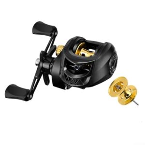 Robuste Metall-Baitcast-Rolle mit 10 magnetischen Bremssystemen für überlegene Anti-Rückschlag-Kontrolle, geeignet für Links- und Rechtshänder
