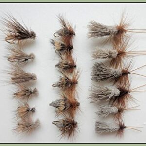 Sedge-Forellen-Fliegen für Fliegenfischen, 18 Stück Hirsch, Elch und G & H Sedge, gemischte Größe - Hochwertige Fliegen für angemessenes Fliegenfischen
