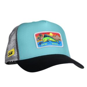 Team Deep Sea Trucker Cap, Türkis/Schwarz, Unisex Snapback, Hochwertiges Polyester für Angler und Fans von Meeresangeln und Natur.