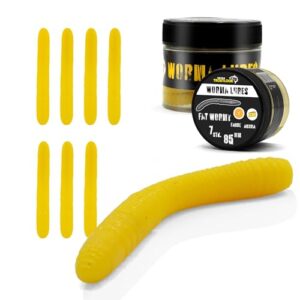 Troutlook Fat Wormy Forellengummi, 8,5 cm, Schwimmend, Weiche Gummimischung, Fischköder für verschiedene Fischarten wie Forelle, Döbel und Raubfisch