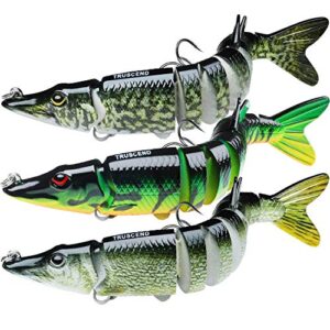 TRUSCEND Angelköder Crankbait, Alle Wasserschichten Serie, Schwimmender Kodder für Barschenfang, Lebensechte/Shad/Maus/Duck Crankbait