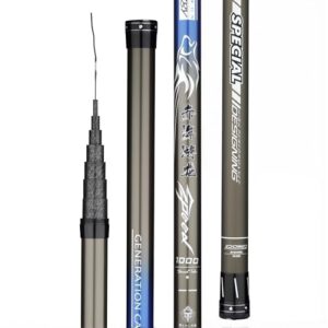 Tragbare Carbon Angelrute 8-16M Superhart Ultraleicht Langer Abschnitt Angelruten teleskopangel Angel Rute Fishing Rod Leicht Zu Tragen Für Flüssse Seen