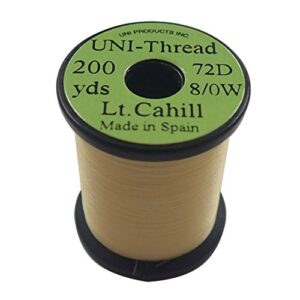UNi Bindegarn für Fliegenbindung, Licht Cahill, 200 Yards (182m), 8/0, hochwertiges Material für Fliegenbildung