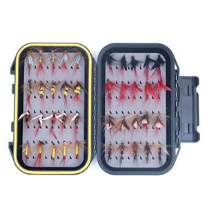 Das ANCLLO Fliegenfischen Set mit 40 Stück Fly von hoher Qualität, ideal für Forellen-, Barsch- oder Panfischfliegen