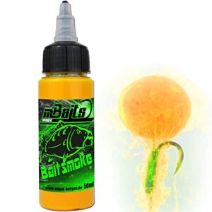 Angel-Berger Bait Smoke Liquid Dip - ein Produkt für die Angel-Erfahrung, das fluoreszierende Wolken unter Wasser erzeugt und Fische anlockt.