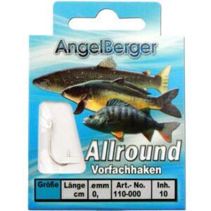 Angel Berger Vorfachhaken, Allround-Haken, Größe 12, 0,16 mm, Hochwertige Monofiler Schnur und zuggeprüfte Knoten für optimale Fangchance