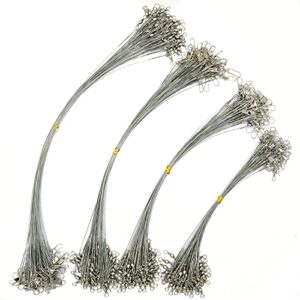 50 Stück Angeldrahtvorfächer, Nylon-beschichtete Angelschnur mit Wirbeln und Druckknöpfen, Edelstahl Angelzubehör