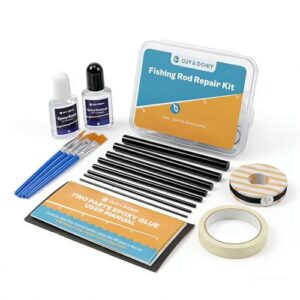 Komplettes Angelruten-Reparatur-Zubehör mit Kleber und Kohlefaser-Sticks für Süß- und Salzwasser-Angeln