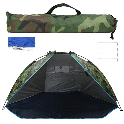 Tragbares Angelzelt für Camping und Angeln, wasserdicht und atmungsaktiv, ideal für 2 Personen, mit Sonnenschirm und Tarnung