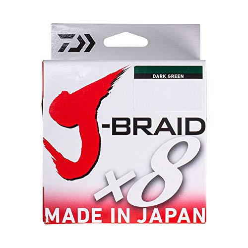Daiwa J-Braid X8 0,10mm Angelschnur, dunkelgrün, 6,0kg/13,0lbs, 150m
