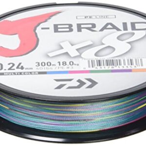 Die Daiwa jbraid 8 Braid 300 ist eine hochwertige und sehr beliebte Ausrüstung für Angler. Sie ist bekannt für ihre gute Widerstandsfähigkeit gegen Wasser, Sand und andere Belastungen.