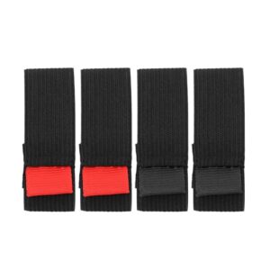 ECSiNG 4er-Pack Angelrollen Schutzgurte Elastische Angelrollengurte mit Rollen Verschleißfestes Angelausrüstungs-Schutzzubehör Größe M