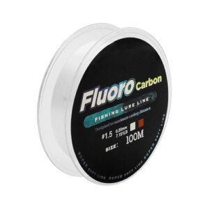 FONGKNOX 100M Fluorocarbon Fischernetze Linie, Virtuell Invisibel, Niedriger Gedächtnis, Schnell, Klar, Hochsensitiv, Anti-Wicklung, 1.5, 7.15LB/3.25KG