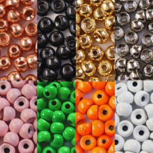 Hareline 20 x Wolfram Perlen, 2.8mm, 7/64, rosa/pink für Fliegenbinden