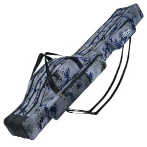 Wasserdichte Angeltasche mit 3 Fächern, Tragbar und faltbar für Angelrute und Zubehör