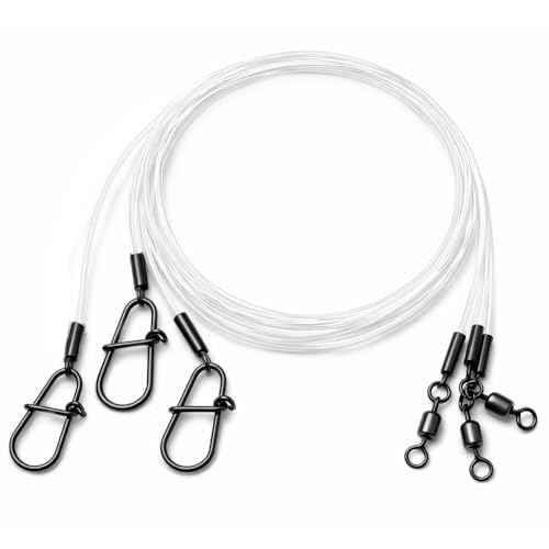Vorfach-Set zum Spinnfischen mit drei Stücken, 1.00mm Durchmesser und 50cm Länge