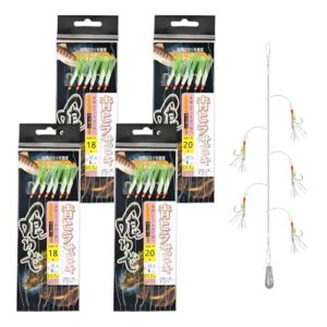 30 Stück hochwertige Spinner-Angeln mit leuchtenden Perlen für Makrelen, Seelachs und Hering