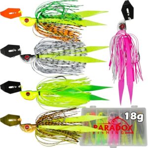 Frischwasserangler, Chatterbait Set, Hecht Fischen, 5 Stücke mit Jig Spinnerbait und Raubfischködern