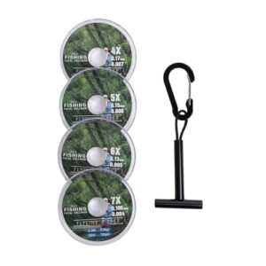 Raprance Tippet Line mit Halterung für Fliegenfisch, Vorfach, Forelle, Süßwasser und Salzwasser, 30 m Länge mit verschiedenen Dicken (4-5-6-7X)