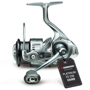 Robinson Angelrolle mit 8 Kugellagern, Rücklaufsperre und Graphitgehäuse - hochwertige Angelrolle für den professionellen Angler